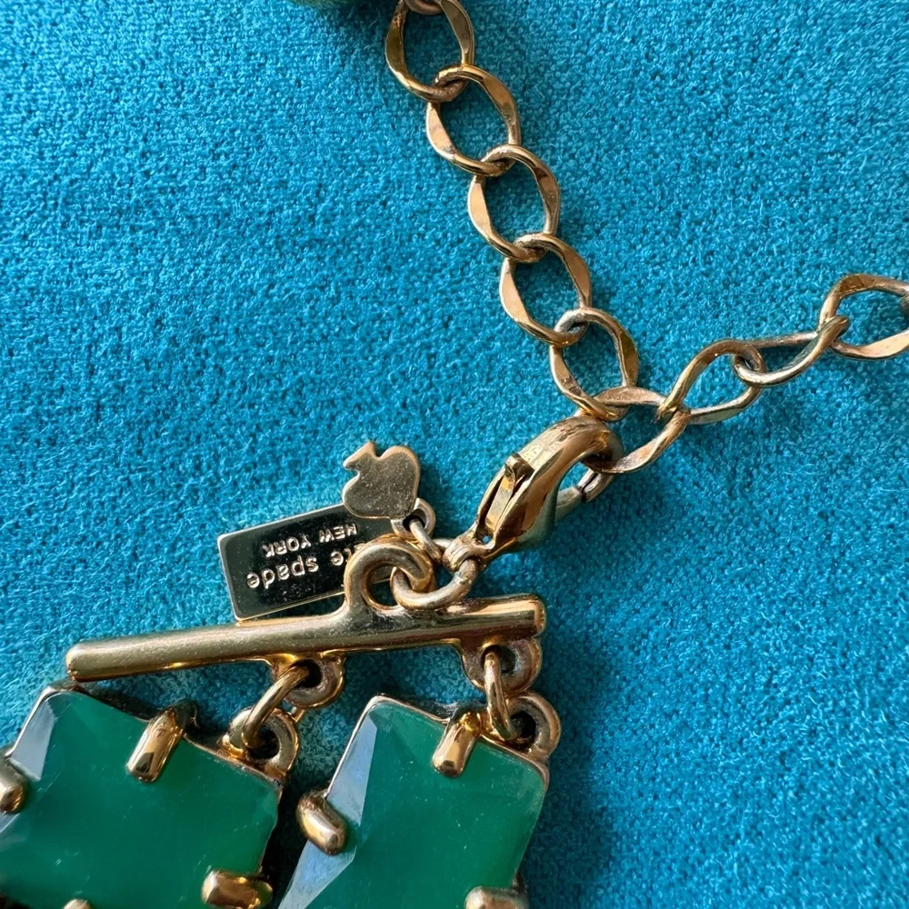 Kate Spade Green and Gold Necklace - Picture 3 of 5